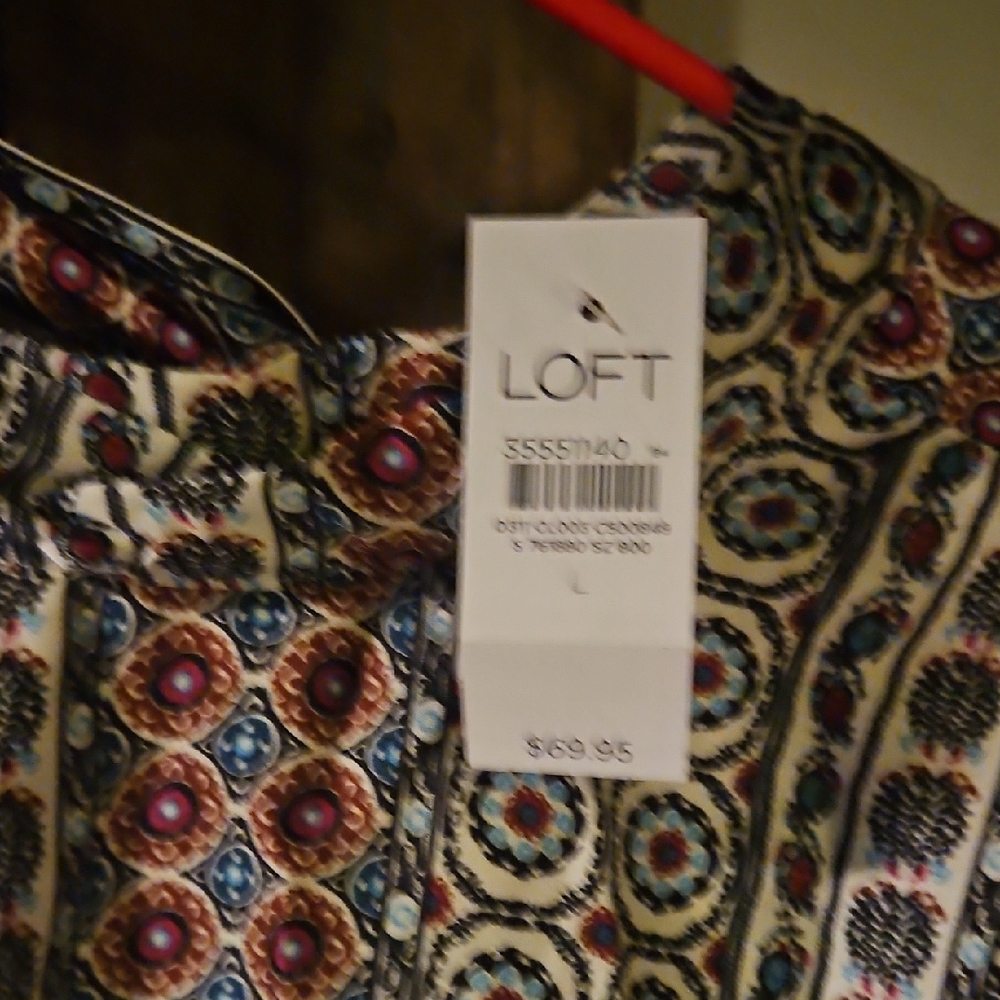 LOFT Geometric Patterned Blouse - Picture 3 of 8